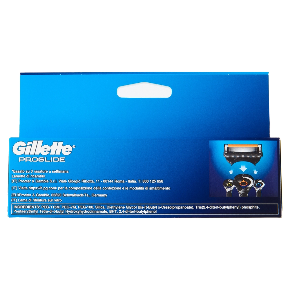 Gillette Proglide Lamette di ricambio per Rasoio da Uomo, 6 Ricariche
